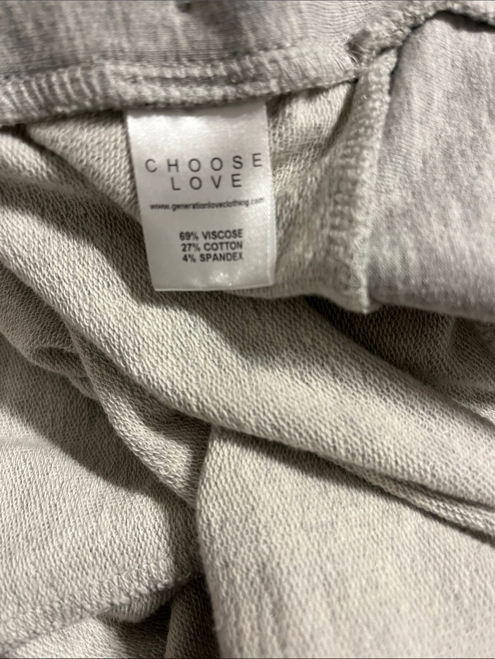 Generation Love Light Gray Hooded Sweater with Shoulder Buttons Sz XS EUC - Picture 6 of 7